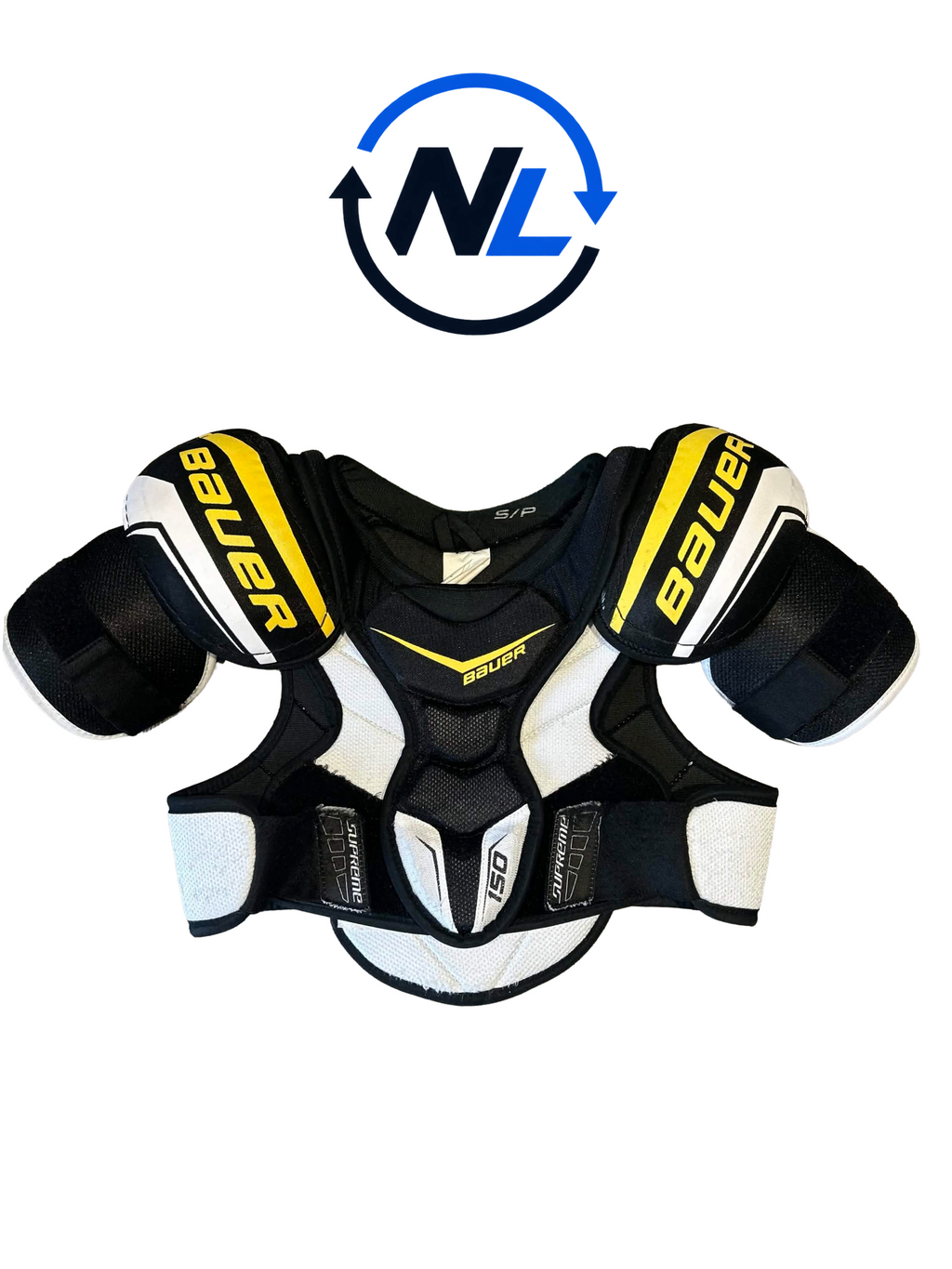 Bauer Supreme 150 Axelskydd – Junior Small (Bra skick)