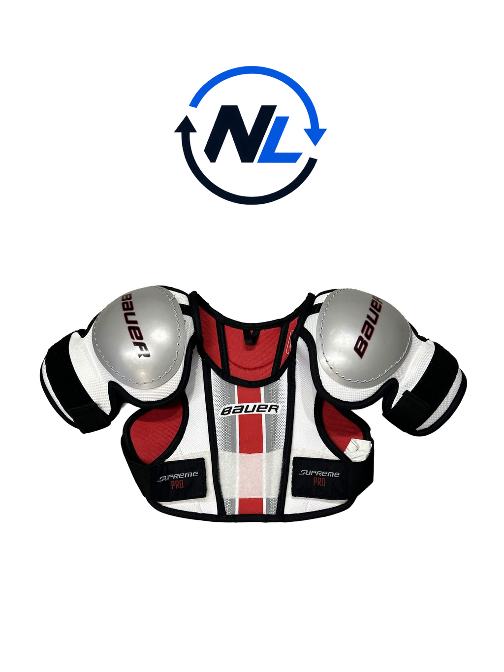 Bauer Supreme Pro Axelskydd – Youth Large (Bra skick)